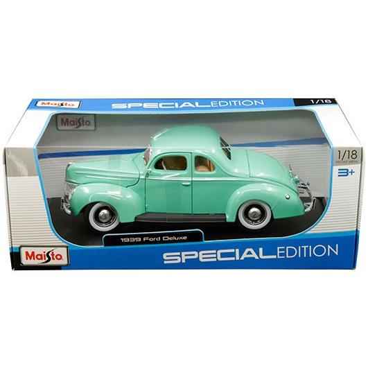 ミニカー 1/18 maisto 1939 Ford Deluxe 青緑色 予約商品 : HOTTOYS