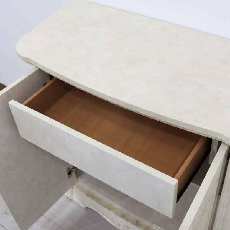 サルタレッリ アマルフィ 2ドア オープンキャビネット アイボリー