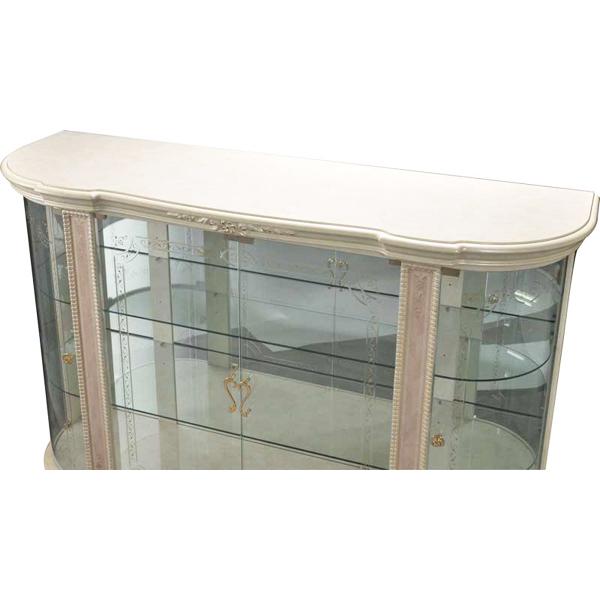 サルタレッリ ヴェルサイユ 4ドア キュリオケース アイボリー ガラス