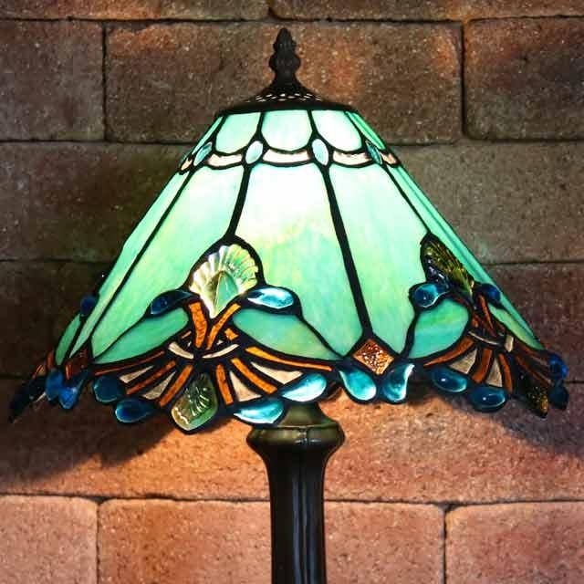 ステンドグラスランプ アクアビードロ 13インチ ステンドランプ 照明