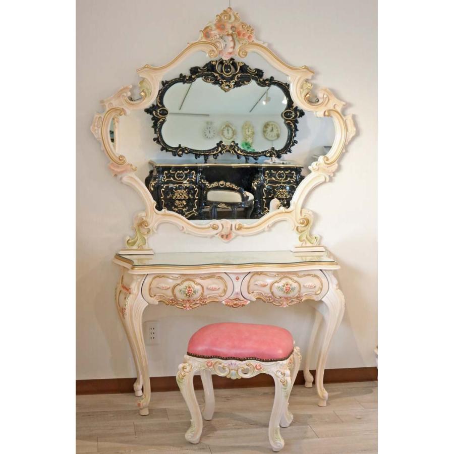 ロココ調 ミラー 鏡 壁掛け 直輸入 姫家具 ロココ ヨーロピアン