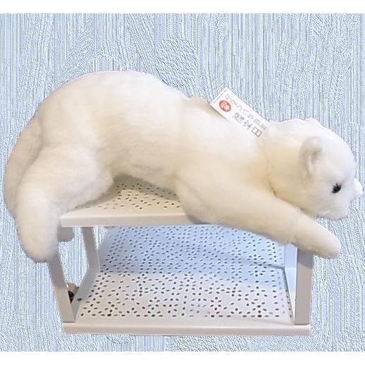 シロネコ L 童心 日本製 リアルシリーズ ぬいぐるみ 猫 白猫 : HONDA