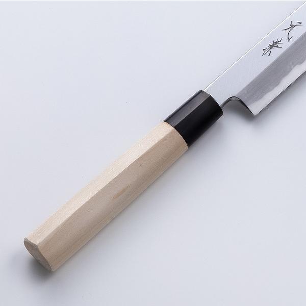 堺元兼 刺身包丁 柳刃包丁 300mm 白紙2号 刃金つけ 水牛柄 木鞘付 日本