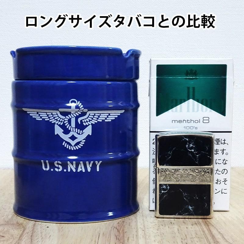 ドラム缶灰皿 タバコ NAVY 喫煙具 小物入れ ネイビー ミリタリー
