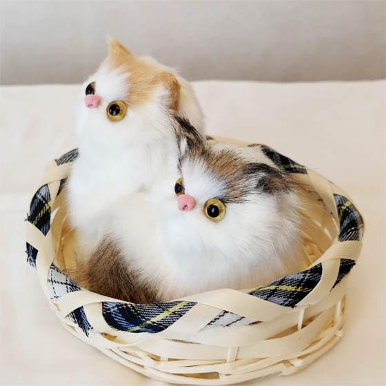 売り尽くしセール】猫ぬいぐるみ ヌイグルミ ねこ ネコ にゃんこ 二匹