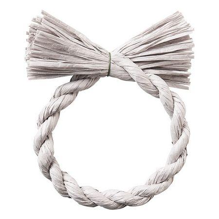 松村工芸 わらルックリース18 D−73 ライトグレー 25-1706-15 しめ縄