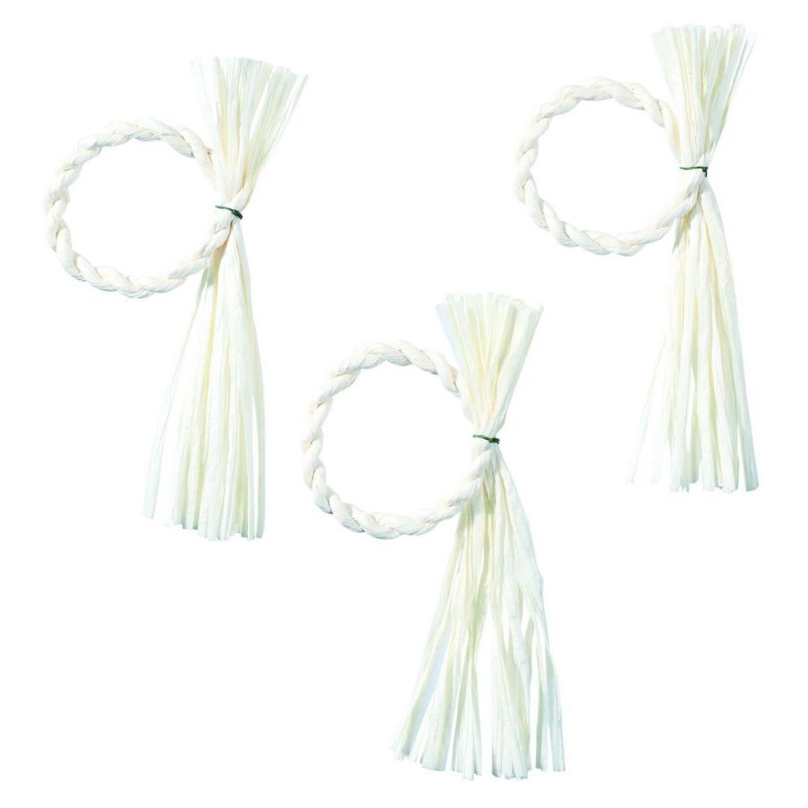 YDM 20cmミニしめ縄パック3P 生成り NMCD-132 しめ縄 正月飾り