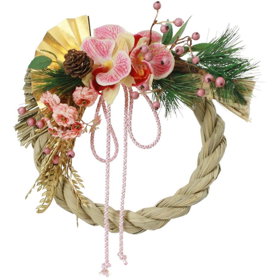 造花 YDM 胡蝶蘭しめ縄アレンジ NAATW-001 しめ縄 正月飾り しめ縄