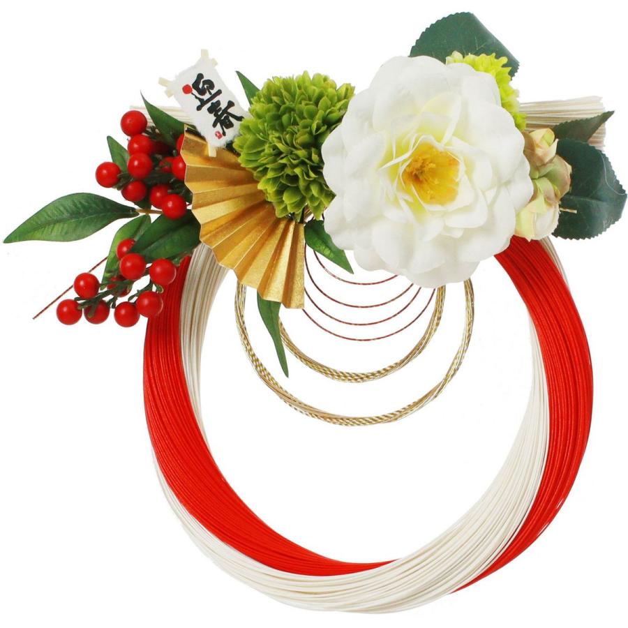 造花 YDM 水引リースアレンジ NAATW-003 しめ縄 正月飾り しめ縄リース