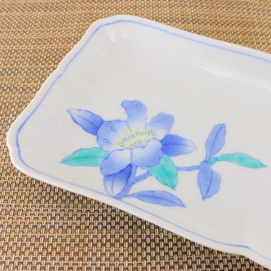 有田焼 青花 八画長角皿5枚セット 有田焼 青花 八画長角皿5枚セット