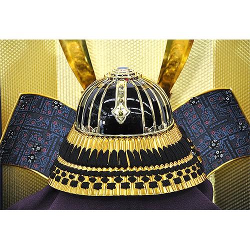 五月人形 兜 収納飾り 着用兜飾り 25号着用兜 金屏風 弓太刀セット