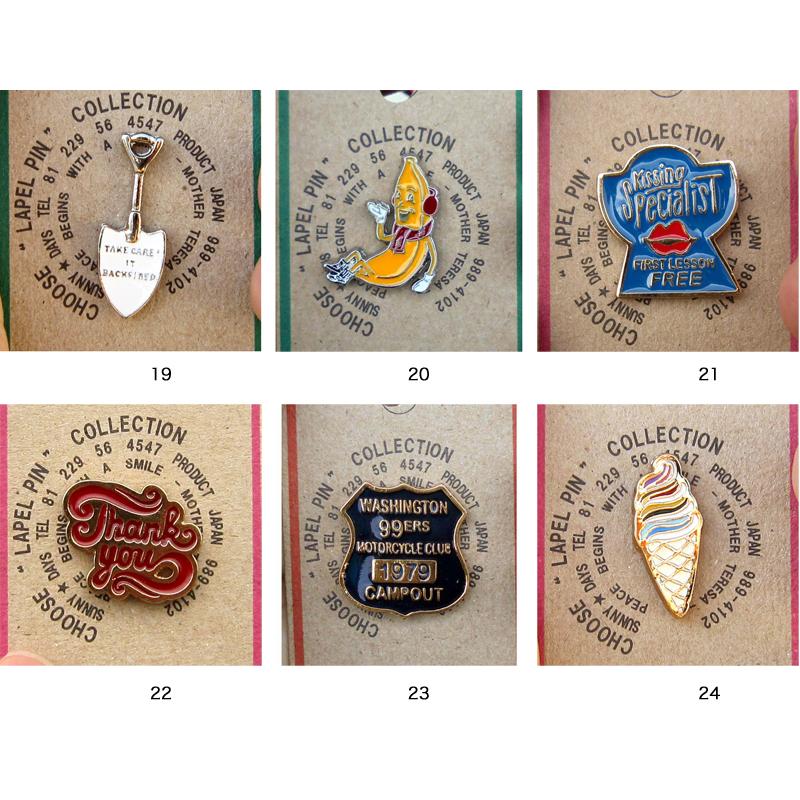 レターパックプラス対応 ラベルピン シャベル バナナ Thank you アイス