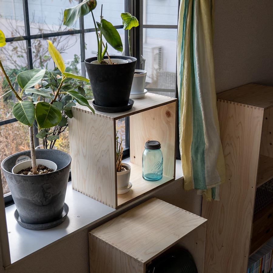 オープンシェルフ1 スタッキング 収納 本棚 木箱 : イエノLabo. - 通販