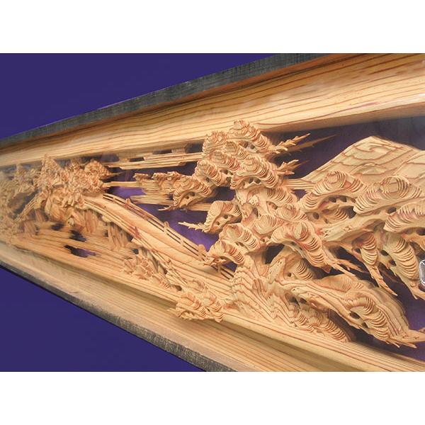 K 書院組付彫刻 欄間 近江八景 一間×2枚組 : いつもnet ヤフー