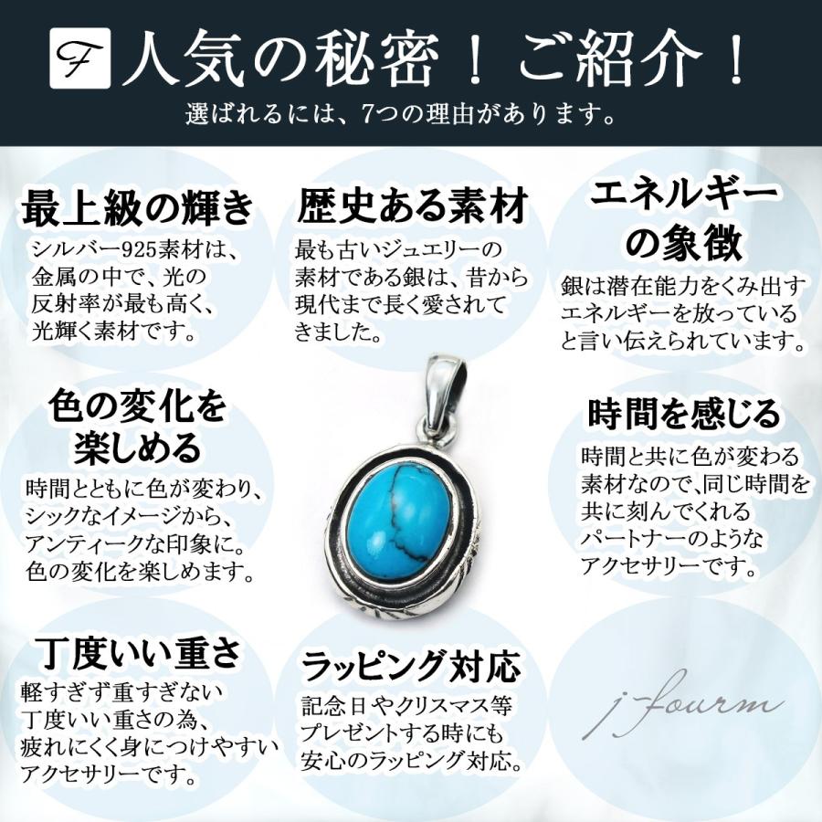 ターコイズ ネックレス トルコ石 シルバー 925 オーバル ペンダント