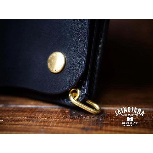 サドルレザー・トラッカーウォレット ブラック : JAINDIANA - 通販