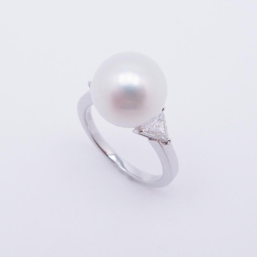 MIKIMOTO（ミキモト） 白蝶真珠 ダイヤモンド リング 11.7mm 0.43ct