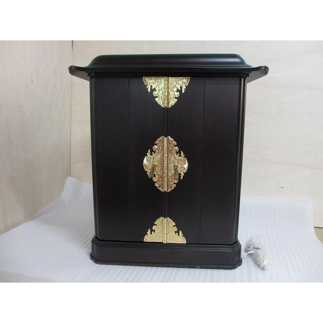 特別販売品】黒檀調上置き仏壇 (内寸幅約44cmx高50cmx奥28cm）長期