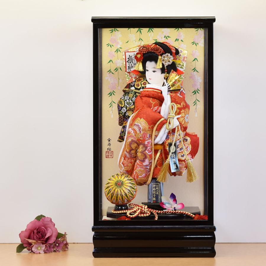 羽子板 初正月 羽子板飾り 13号 赤赤 ケース飾り コンパクト 可愛い