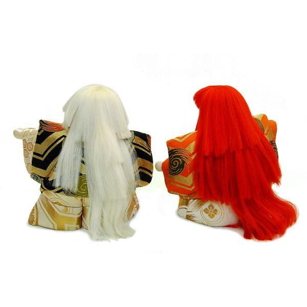 日本人形 木目込人形 10号 連獅子 訳あり品 倉庫管理品 : 雛人形-五月