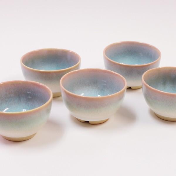 萩焼 窯元 萩陶苑 椿萩窯 茶碗 mint まめ碗5客セット 和食器 : 愛deal
