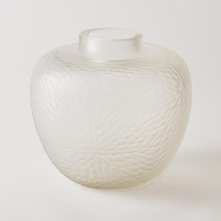 神戸花物語 フロストガラスベース フロスト 20.5cm 花器 花瓶 フラワー