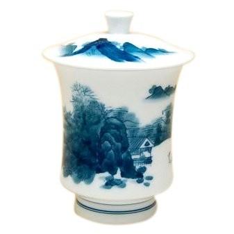 湯呑み 蓋付き 有田焼 畑萬陶苑 鍋島内外山水 小 : 有田焼やきもの市場