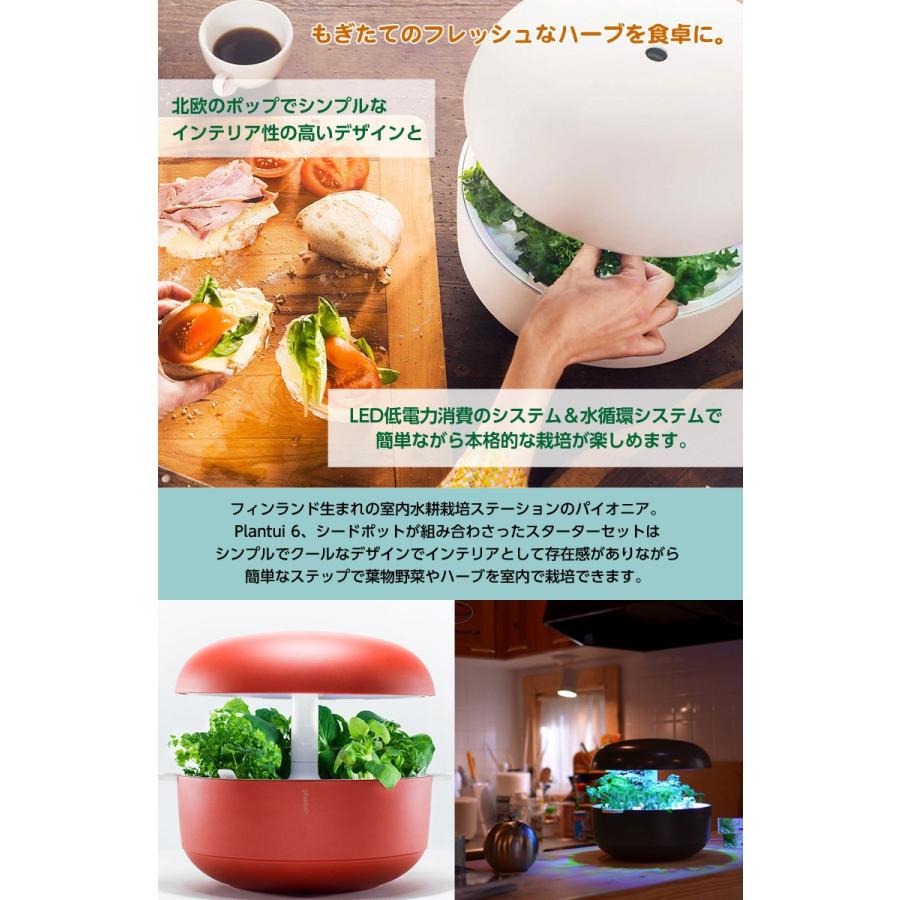 自動水循環システム搭載 水耕栽培キット Plantui 6 スターターセット