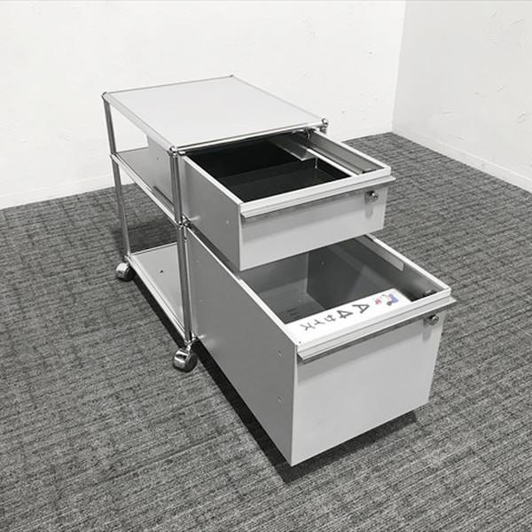 USM USMハラー インサイドワゴン 2段 USM Haller マットシルバー 中古