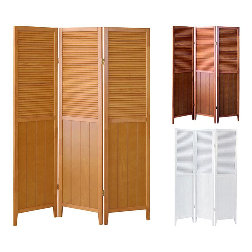 東谷 天然木シンプルスクリーン3連 木製折りたたみパーティション