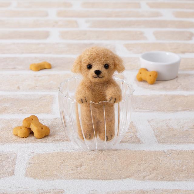 ニードルフェルトキット ふわふわ羊毛でつくる、フェルト犬&フェルト猫