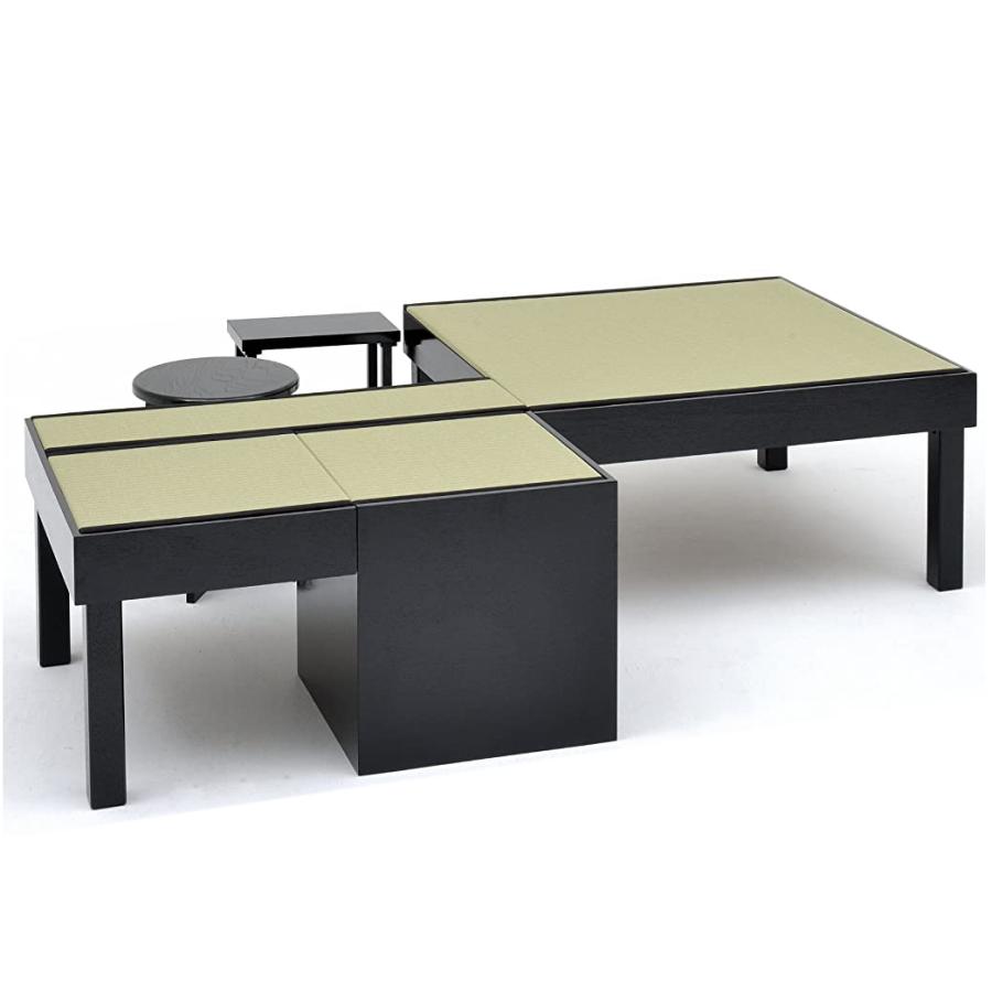 岡田園 茶道用 点前具 立礼棚 優心なごみ棚 (極) 建水台・円椅1台付き