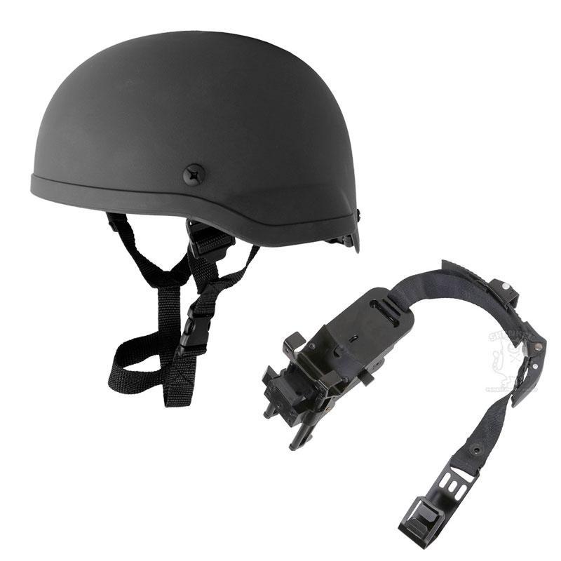 SHENKEL MICH2002タイプ 4点式あご紐ヘルメットBK ＆ NVG マウント