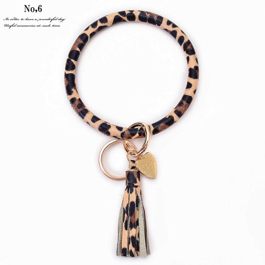 新感覚ブレスアクセ！ PUレザーブレスレットキーホルダー レディース
