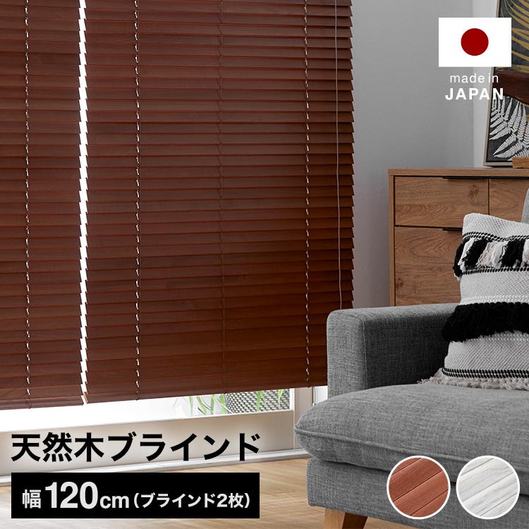 LOWYA（ロウヤ） ブラインド 幅120 ウッドブラインド 日本製 丈80 100