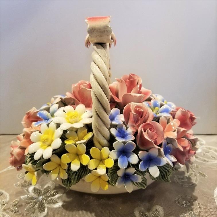 イタリア製陶花 フラワーバスケット : ロックハート城ショップ - 通販