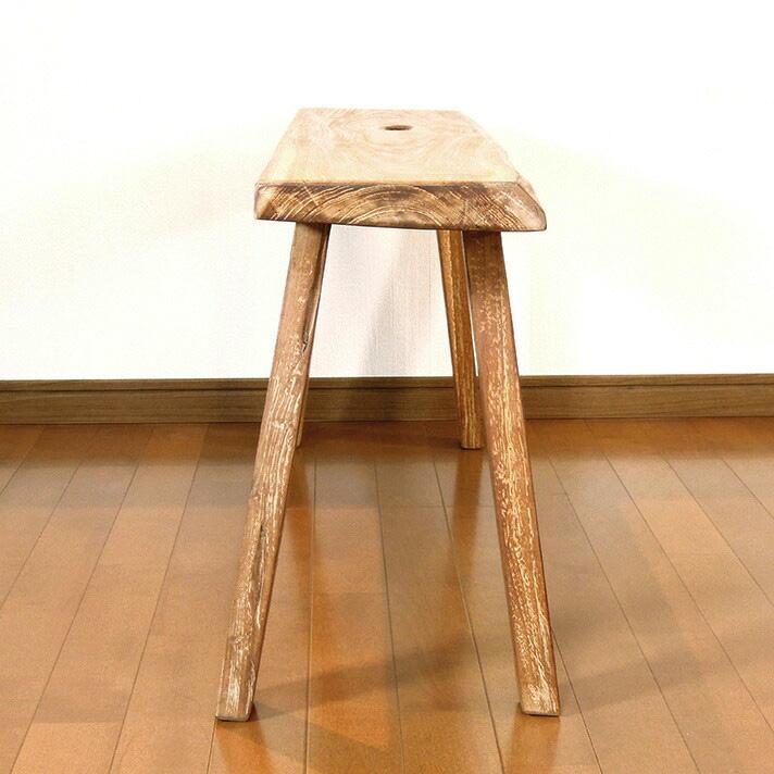 オールドチーク スツール ベンチ 幅90cm おしゃれ 木製 無垢材 チェア