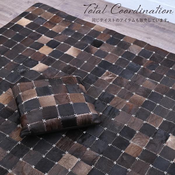 ラグ カーペット 140×200cm レザー 毛皮 ヴィンテージ