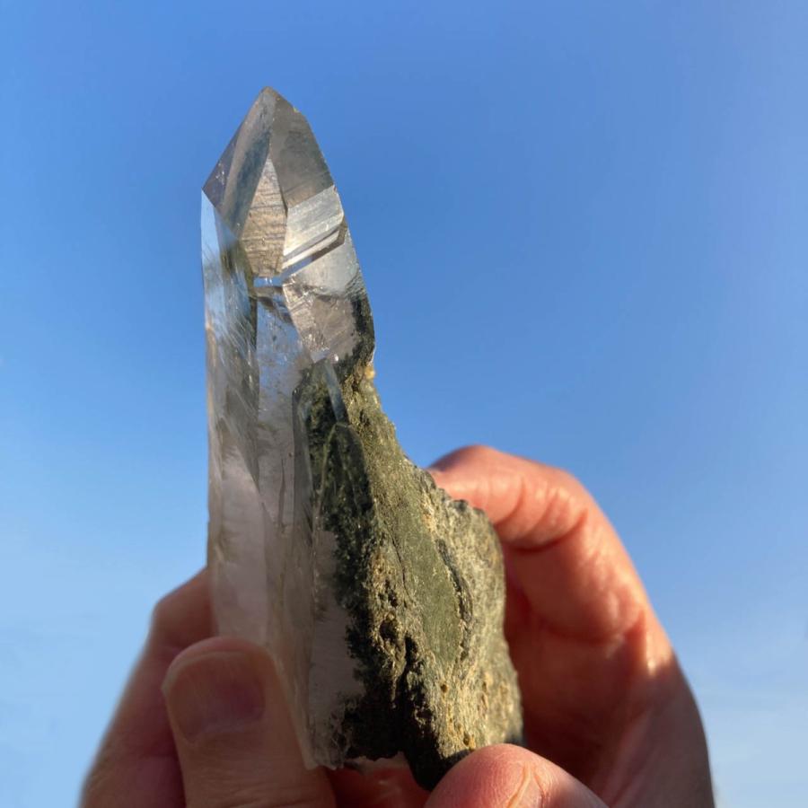 ガネーシュヒマール産 ヒマラヤ水晶 約276g クローライト （緑泥石