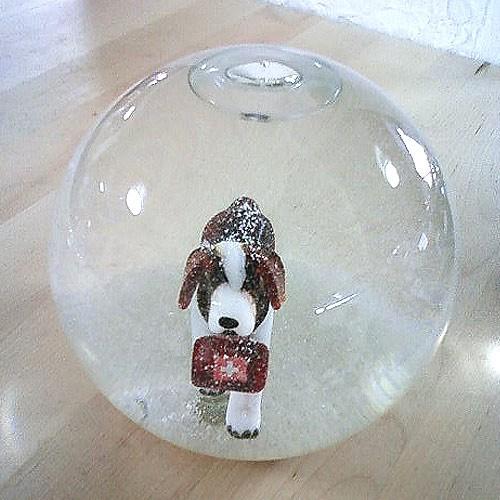 クリスマス用品】Glas & Licht:ガラスのスノードーム：【セント