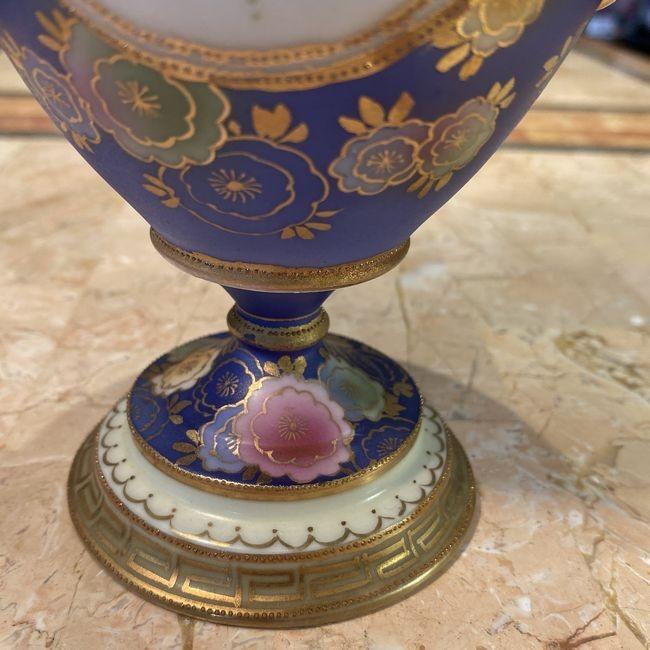 ノリタケ オールドノリタケ 金盛 花図 両耳飾壺 花瓶 : リビングT&S