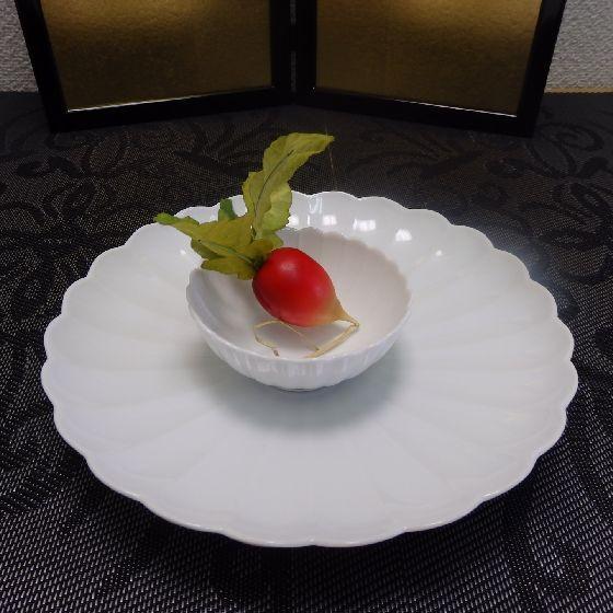 有田焼 賞美堂 其泉 白磁 菊割り 和皿揃え 丸皿 取皿 5客組 引き出物