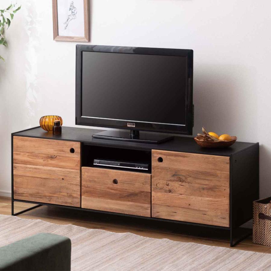 東谷 ローボード テレビ台 ヴィンテージ調 パイン古材前板 幅145cm