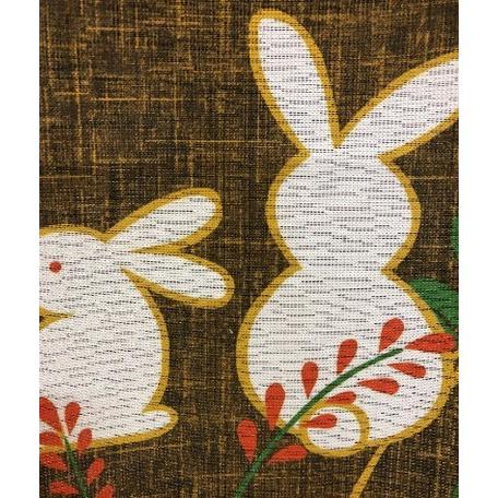 メール便送料無料 防炎のれん150 難燃暖簾 縁起ふくろう/うさぎ柄