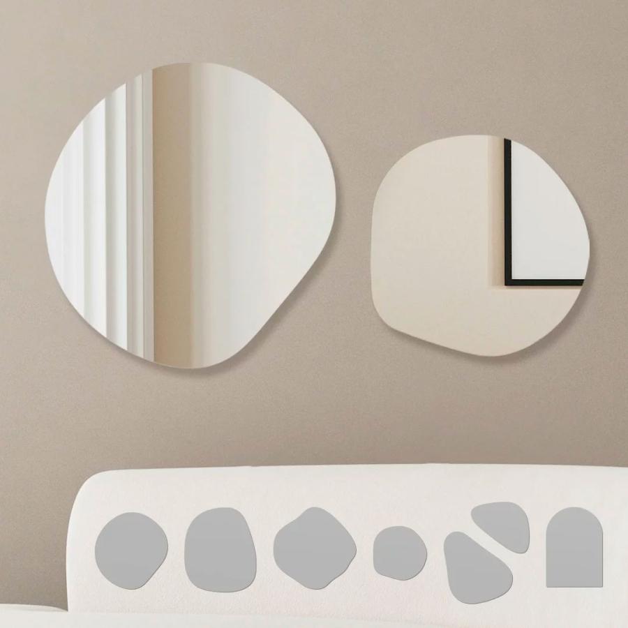 ウェーブミラー/ニュアンスミラー/インテリア/鏡/壁掛け/北欧モダン