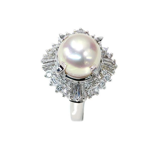 南洋真珠/パール リング/指輪 10.2ミリ位 プラチナ900 PT900 豪華