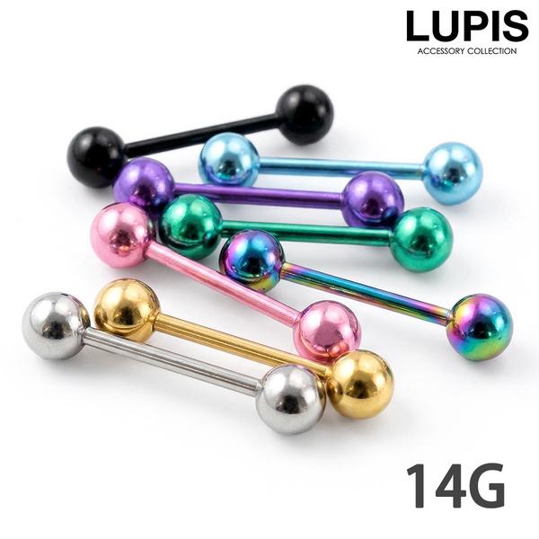 LUPIS（ルピス） ボディピアス 14G ストレートバーベル 軟骨ピアス