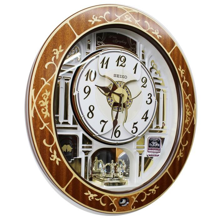 SEIKO（セイコー） からくり時計 電波掛け時計 メロディ全39曲 バラの