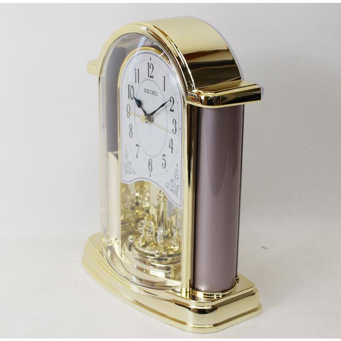 SEIKO（セイコー） 置き時計 回転飾り付き 金色光沢 BY41 取り寄せ品