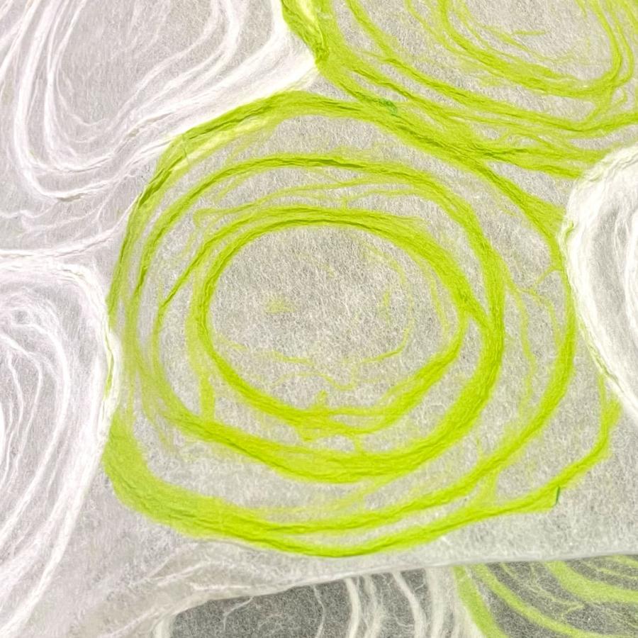うずまき 渦巻き 透け感のある和紙 丸模様 手漉き和紙 菊判 大判 約